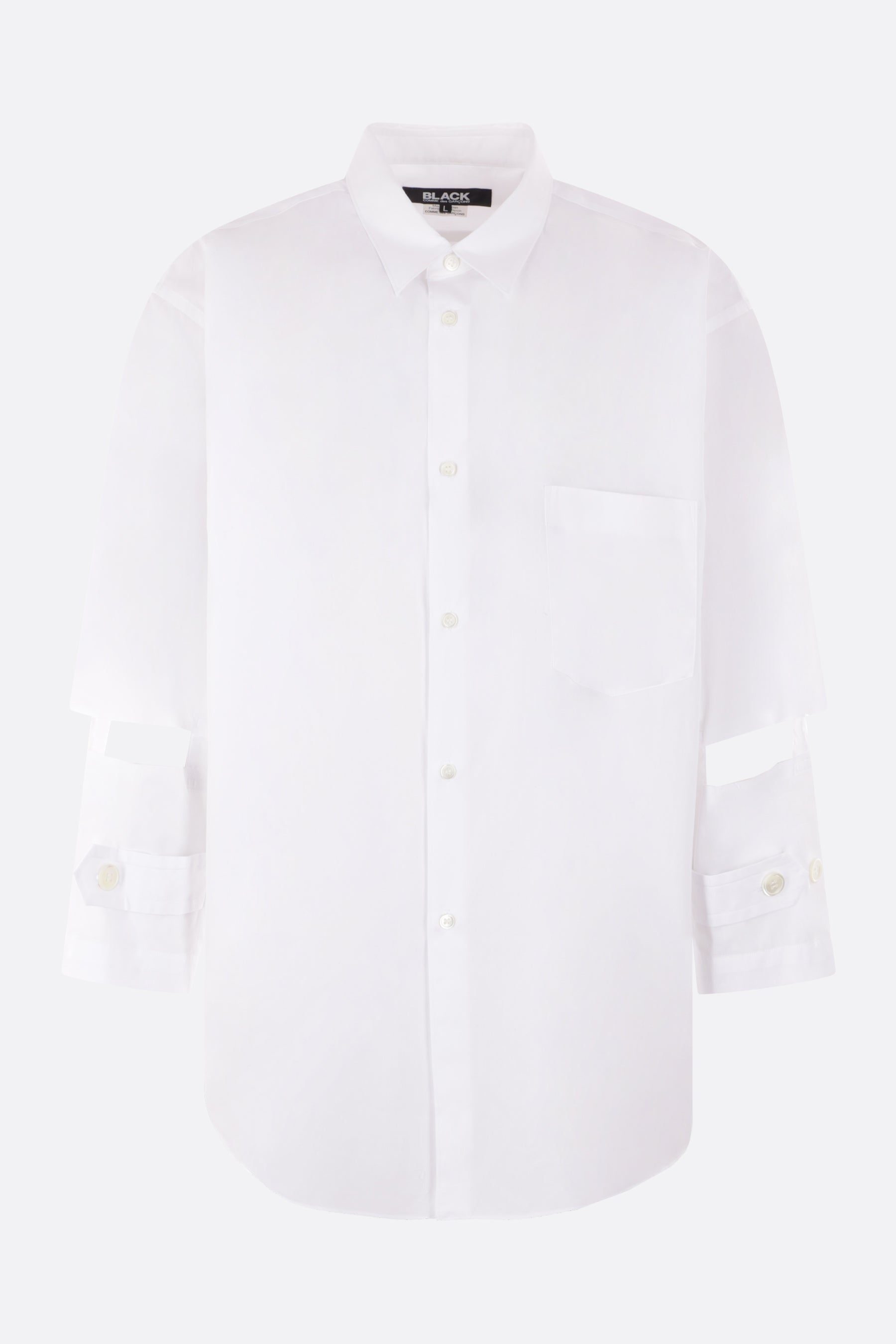 poplin shirt with cut-out