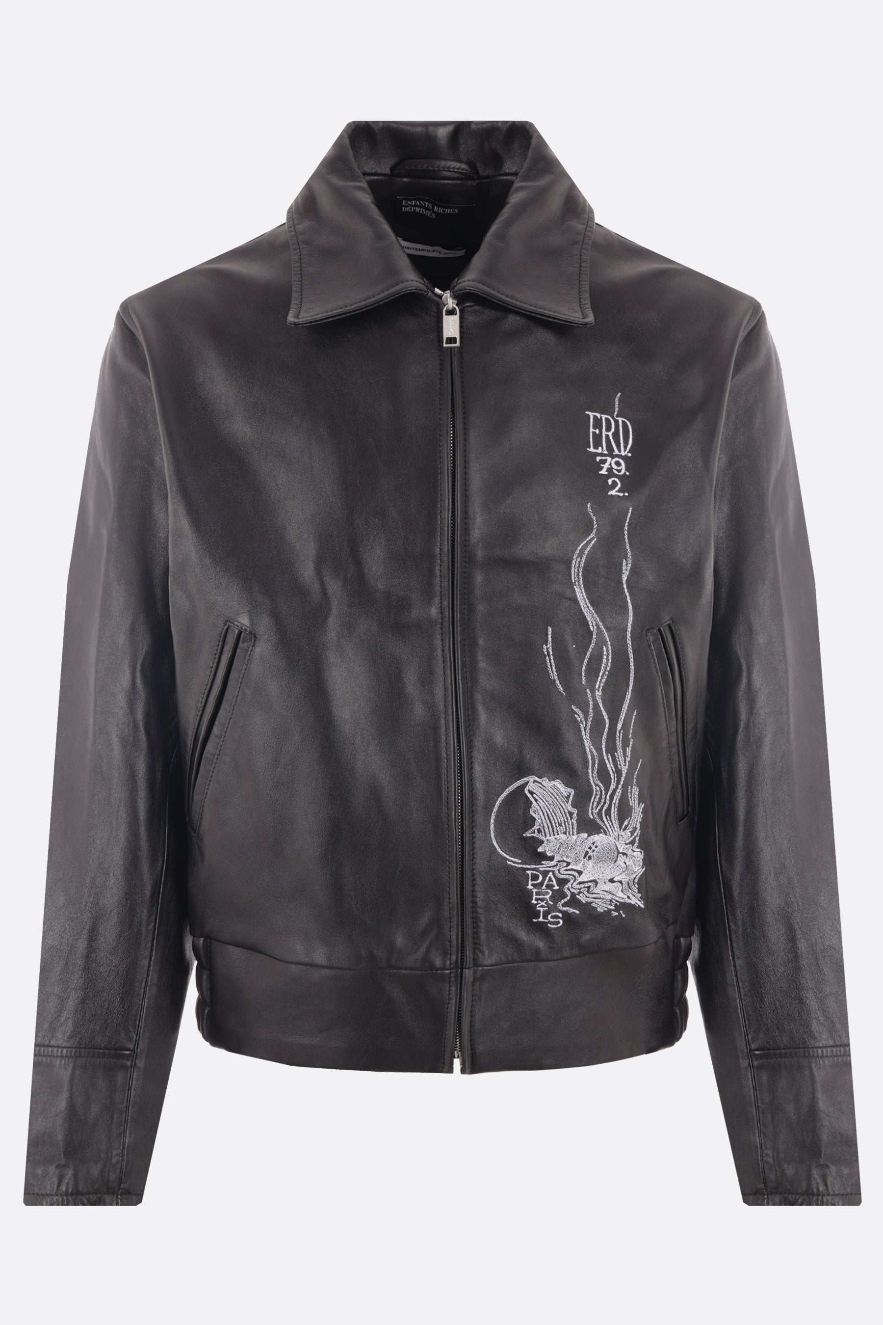 Arcane 17 leather full-zip jacket