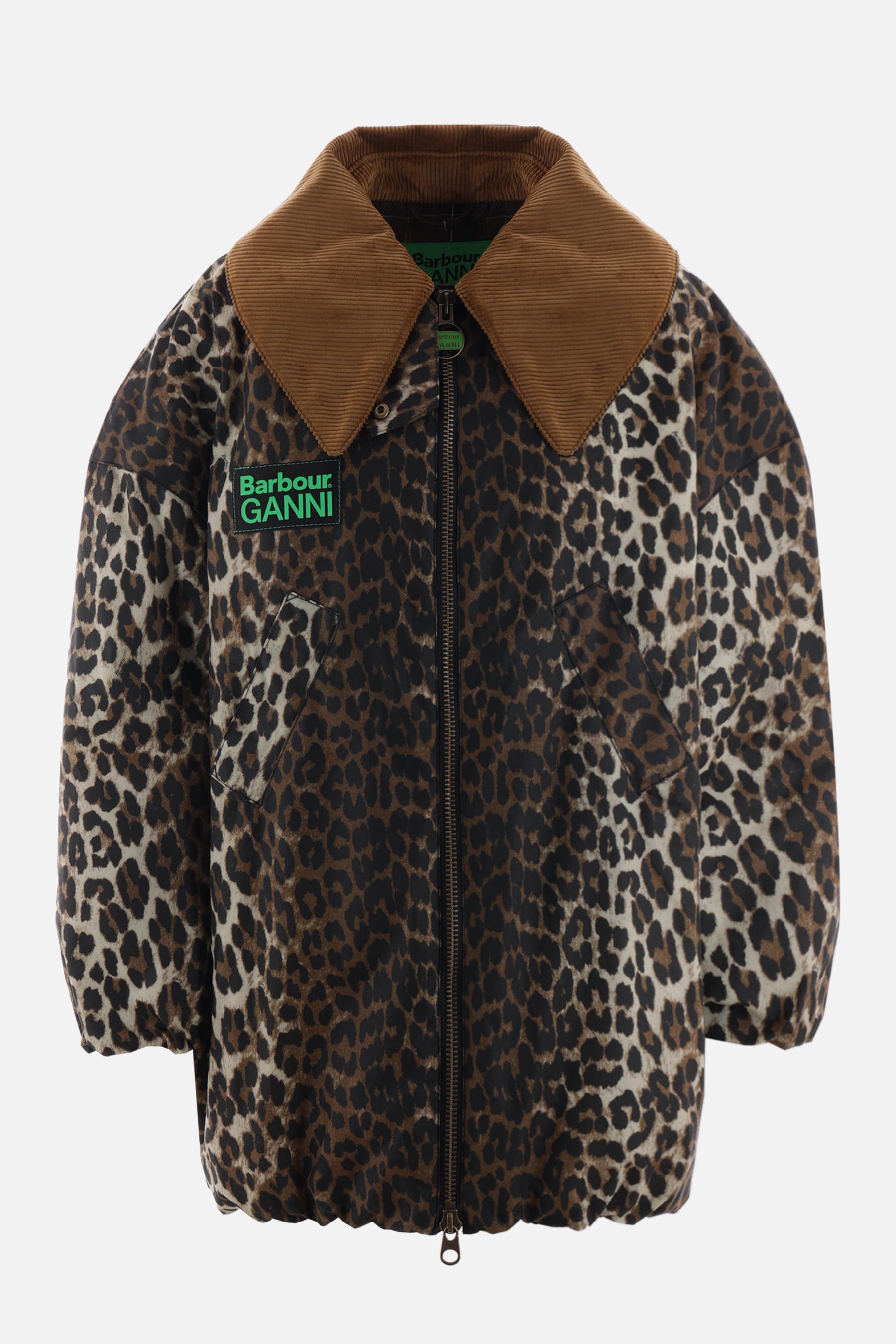 waxed organic cotton jacket with Leopard print