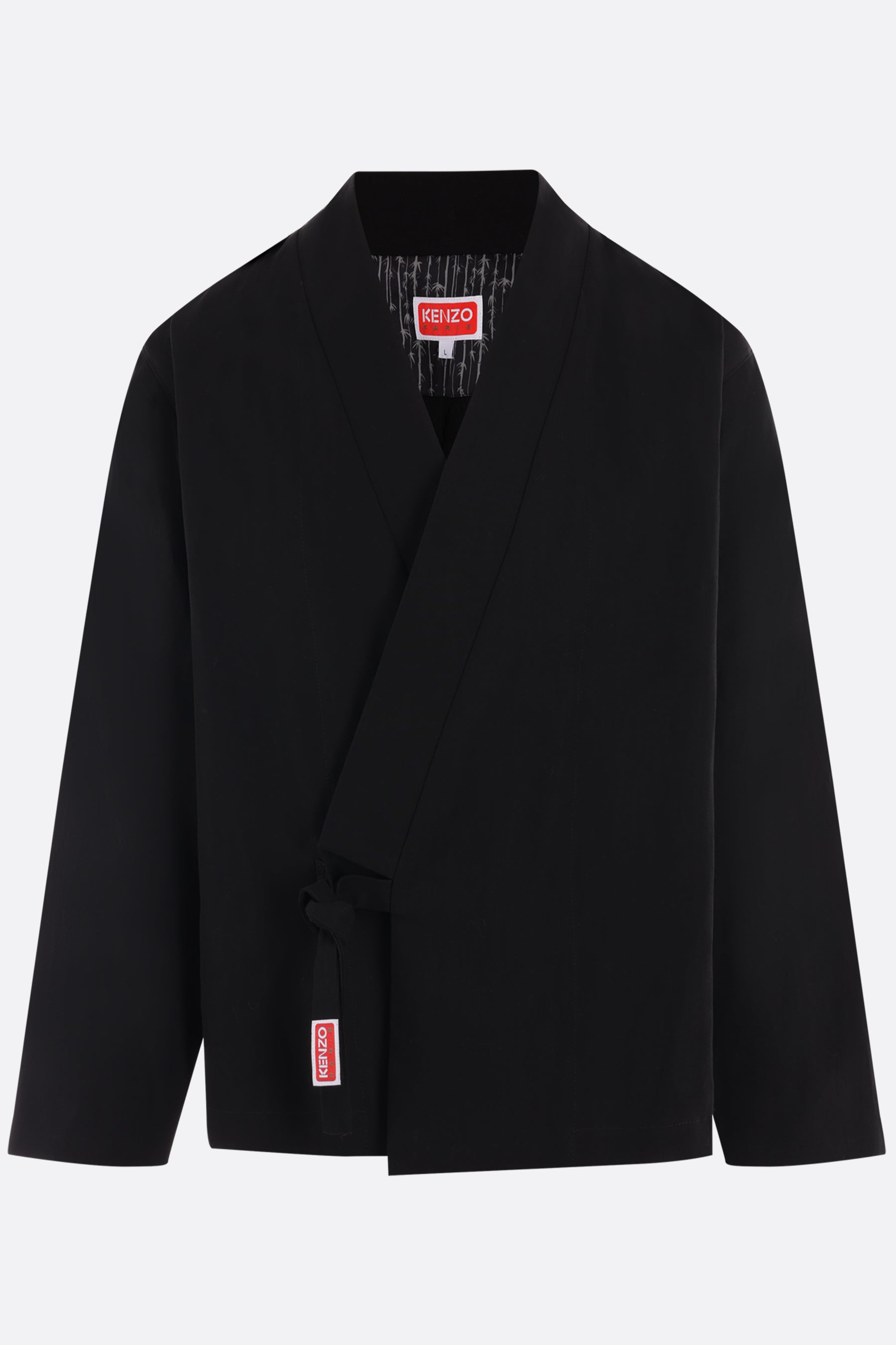 giacca kimono in cotone e lino