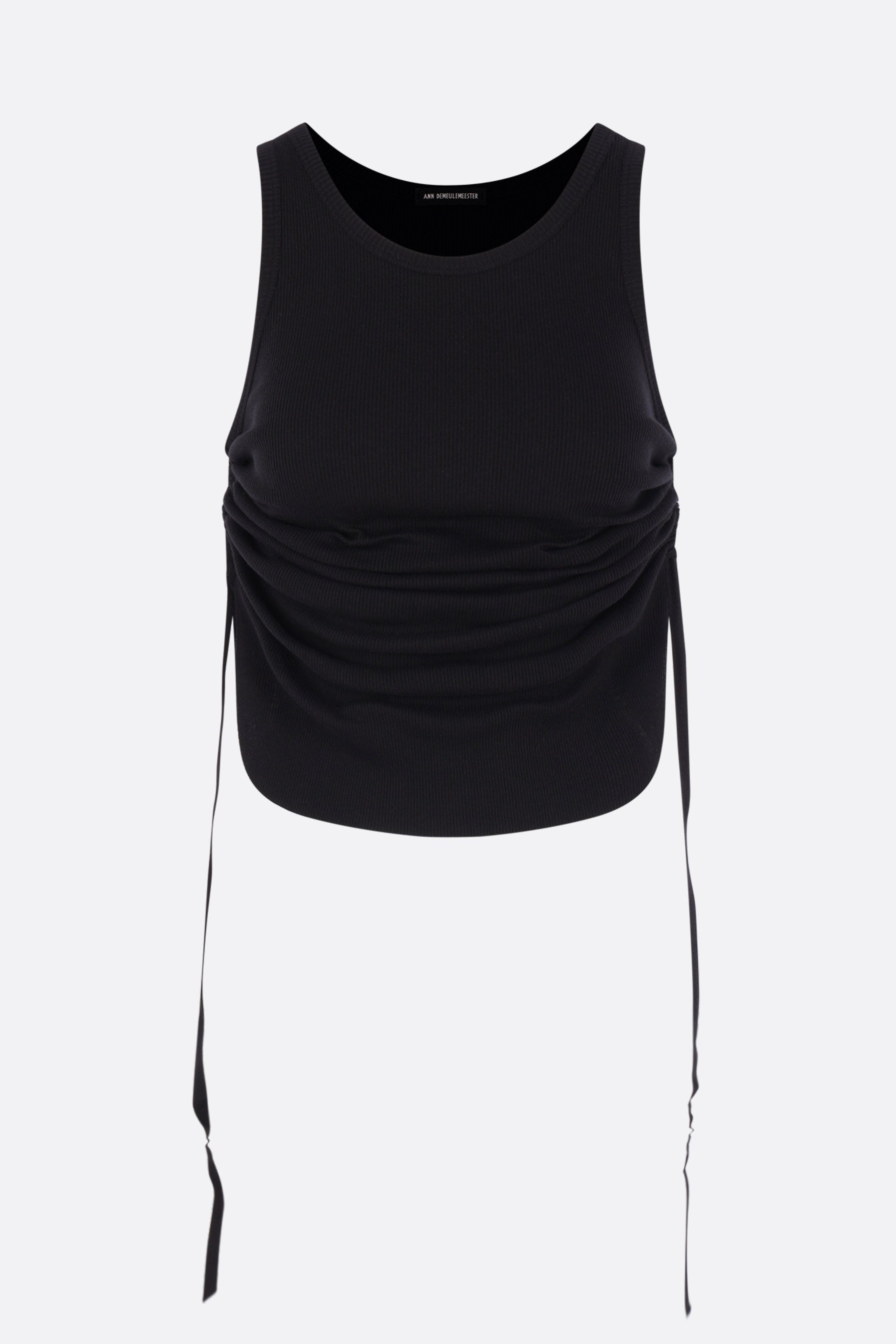 トップス 09SS ANN DEMEULEMEESTER Silk Tank Top e46-ann-demeulemeester-ann-