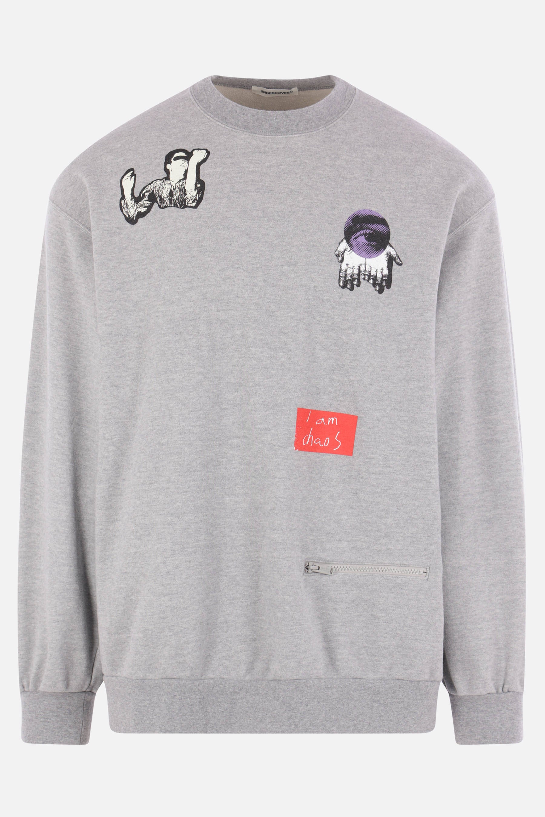 UNDERCOVER アンダーカバー 22SS MISSING THE EARTHプリントクルーネックスウェットトレーナー グレー UC1B1895-2 UNDERCOVER-Topwear-Sweatshirts-TOPGRAY – 10corsocomo