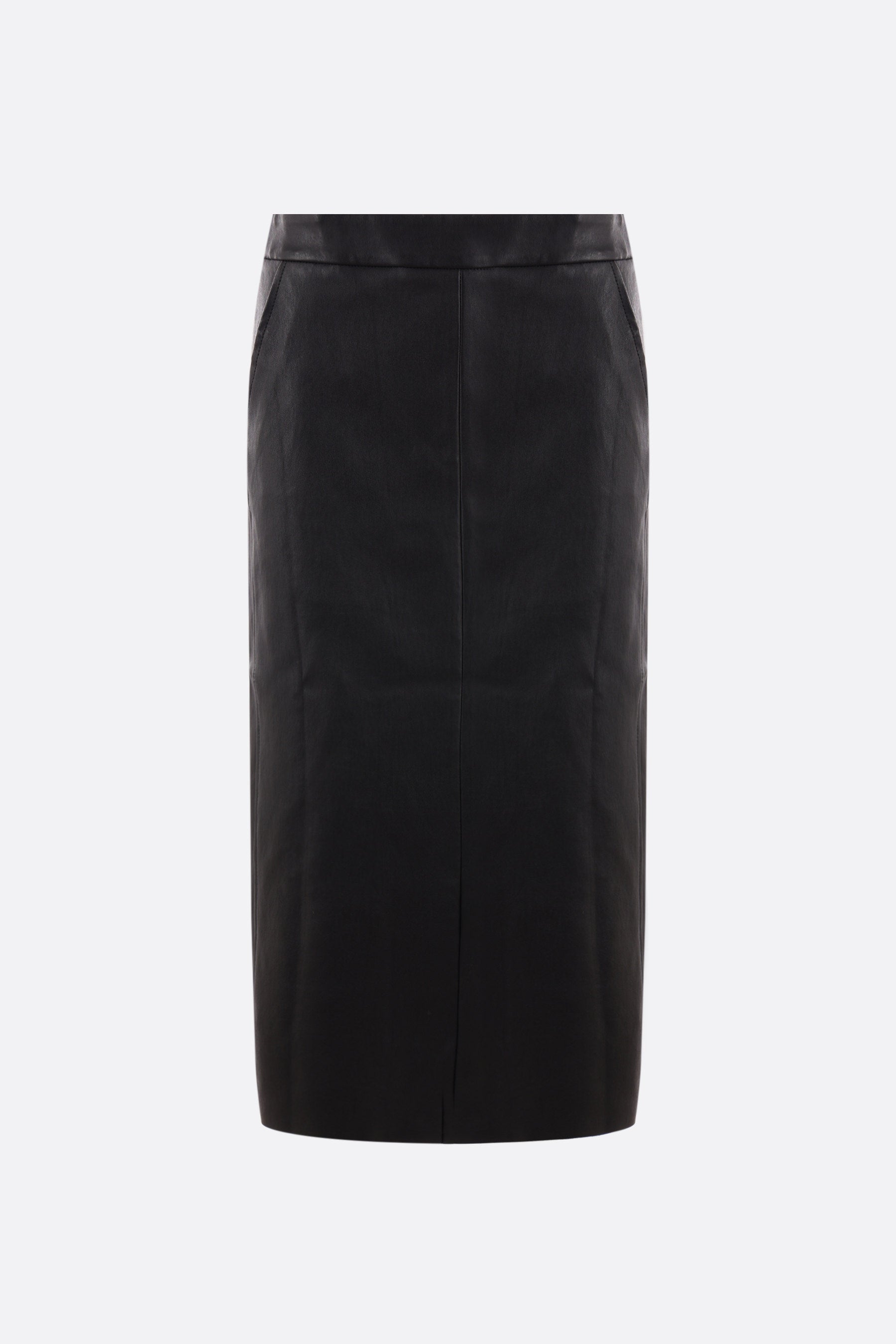 ALAÏA Women's Black Coated Pencil Skirt