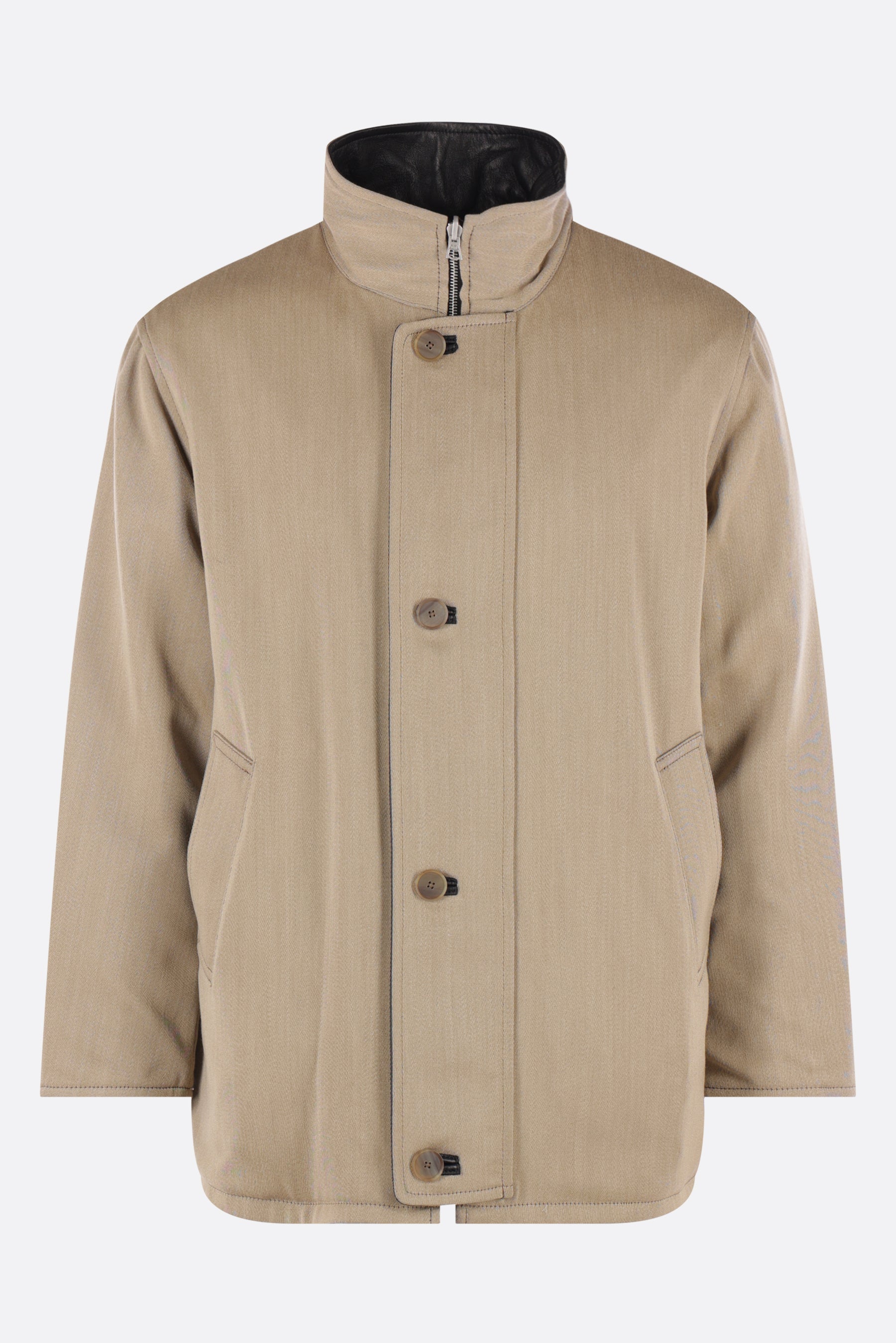 AURALEE-Outerwear-Jackets-KHAKIBEIGECHAMBRAY×BLACK – 10corsocomo