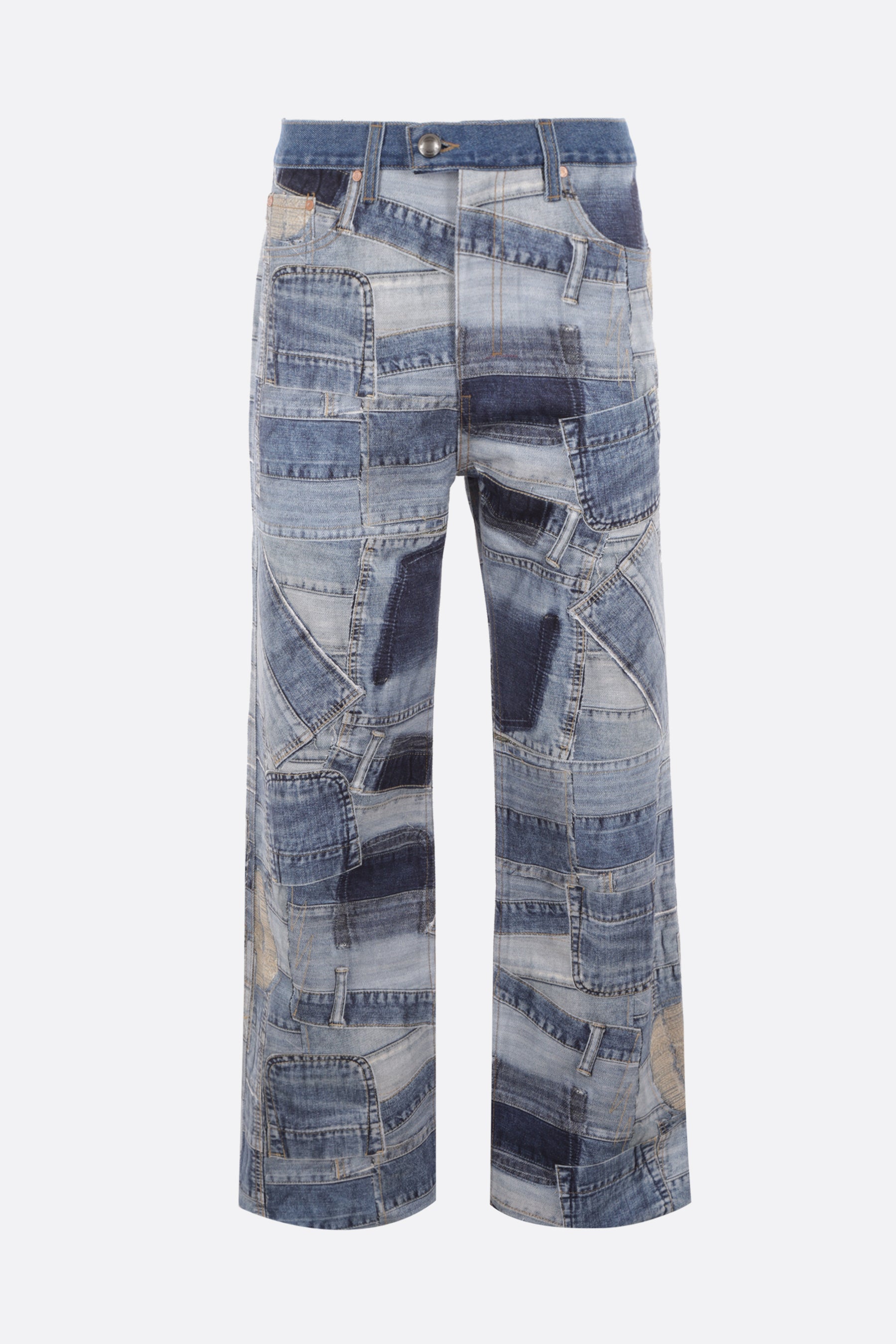Denim Jeans Patchwork in blue