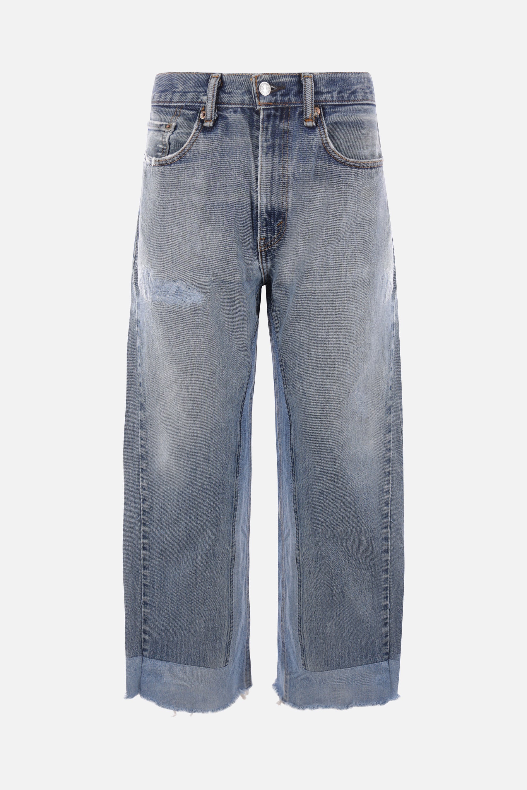 jeans culotte Reworked in denim vintage rigenerato