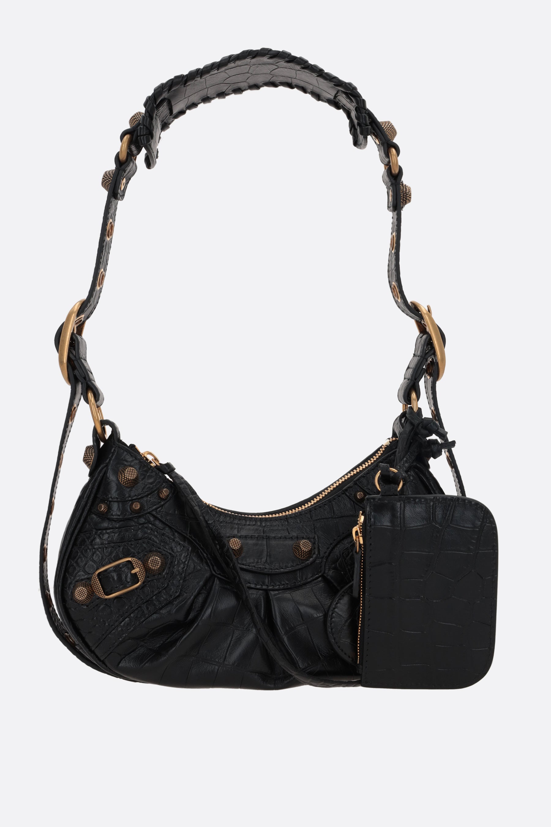 Balenciaga Extra Small Le Cagole Leather Crossbody Bag in Black
