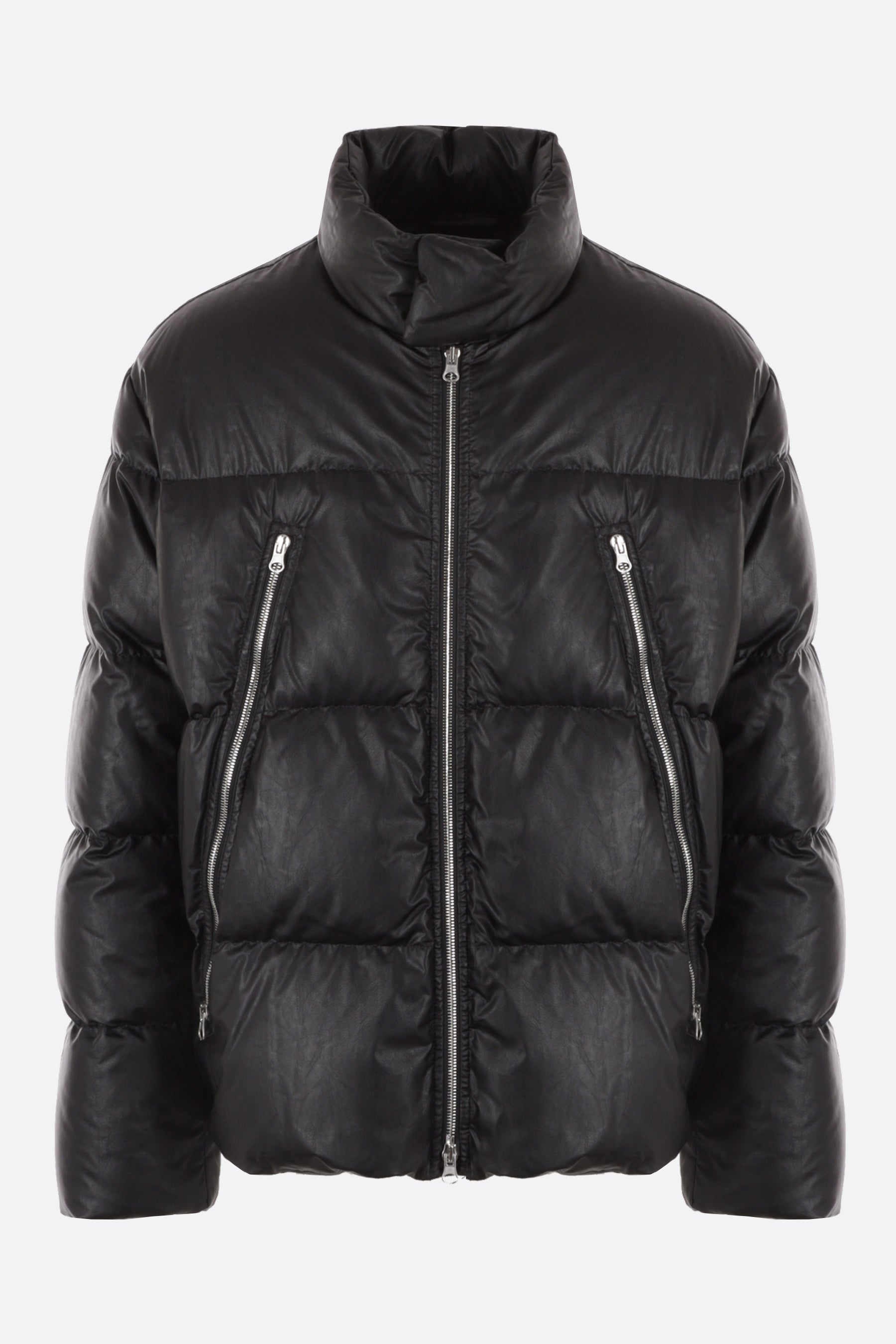 quilted faux leather down jacket – 10corsocomo