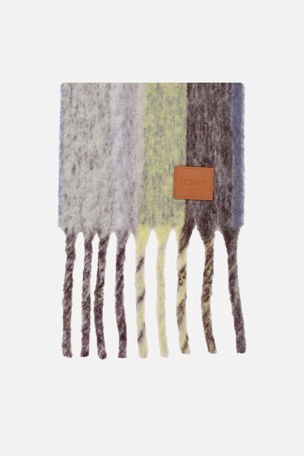 sciarpa in misto alpaca e lana a righe