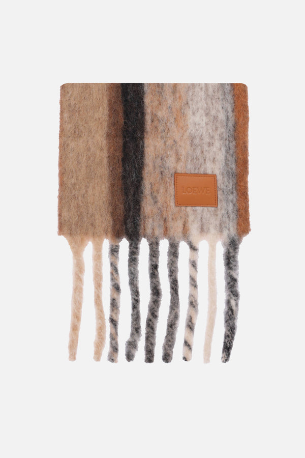 sciarpa in misto alpaca e lana a righe