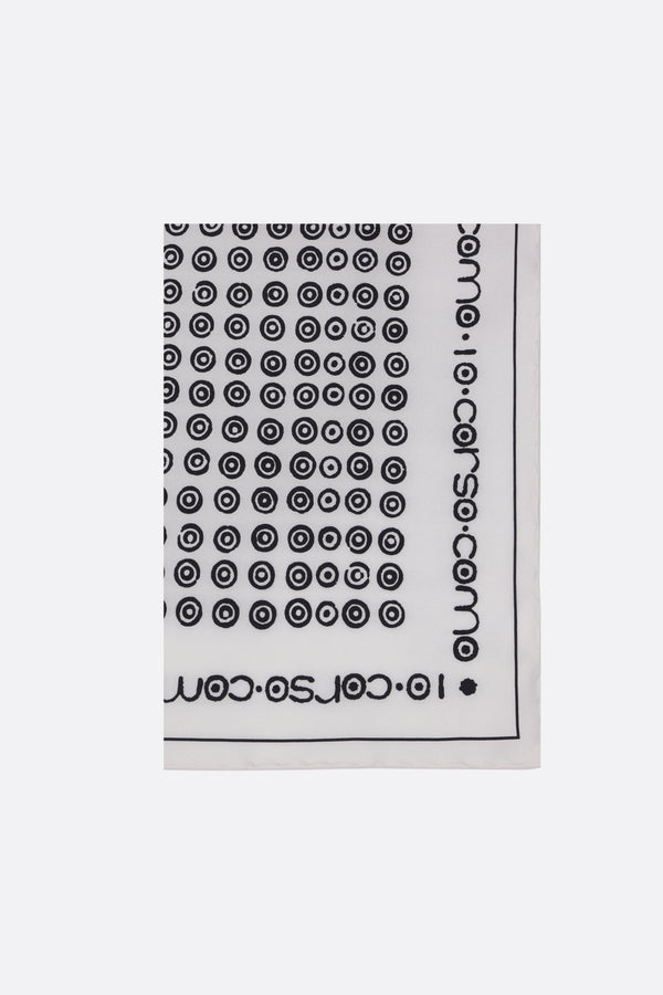 foulard in seta stampa logo