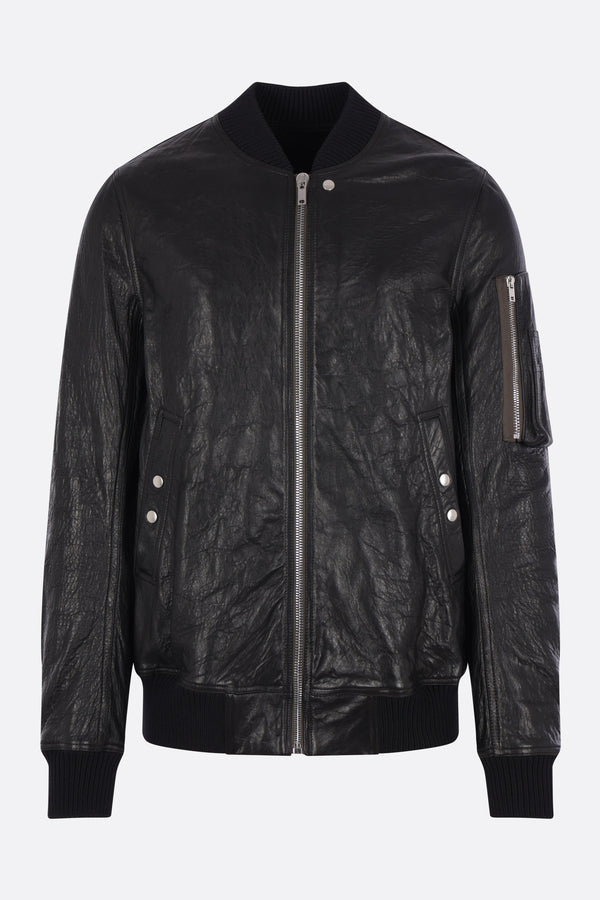 Classic Flight bomber jacket in leather