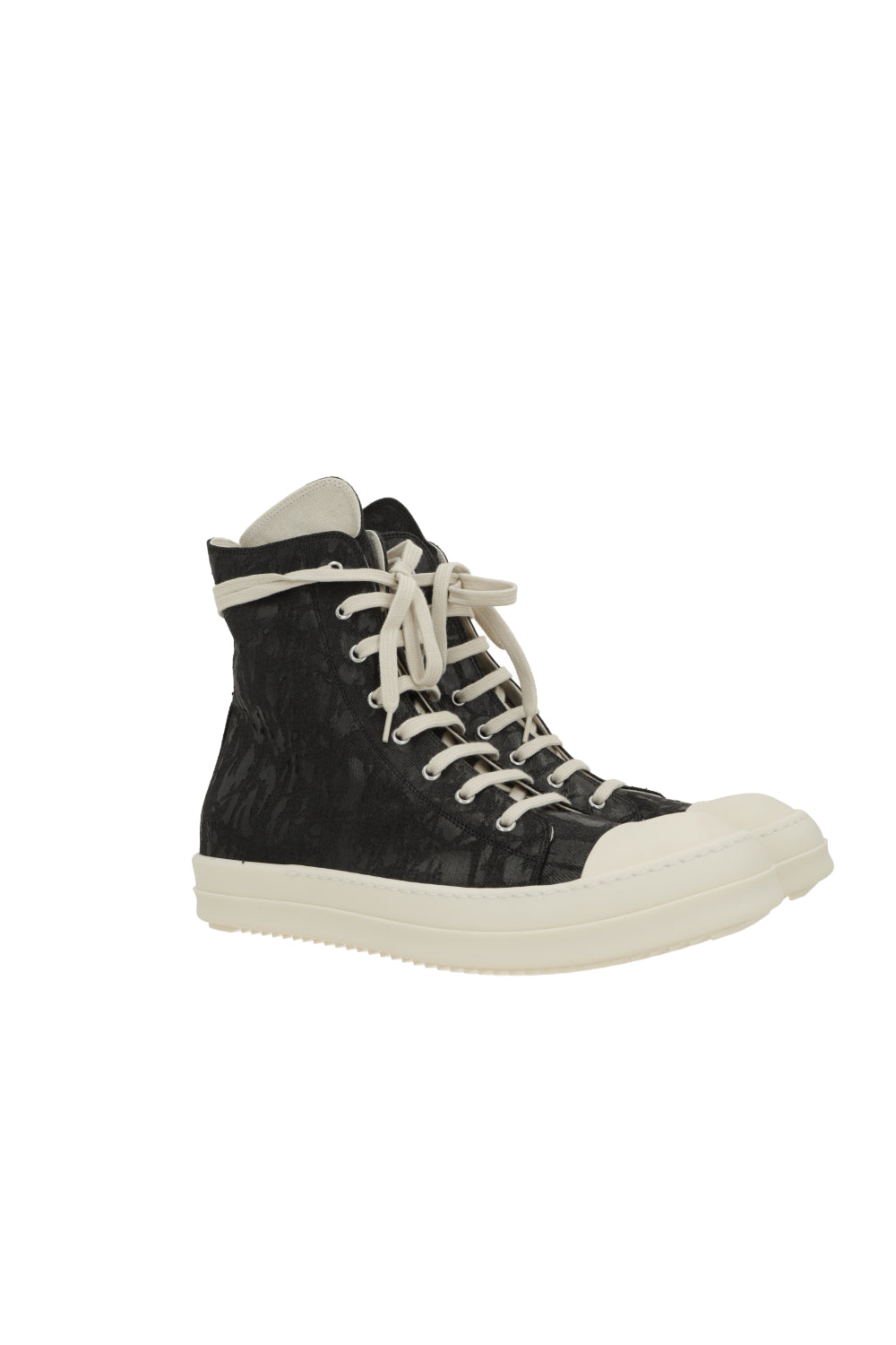 sneaker high-top in denim resinato