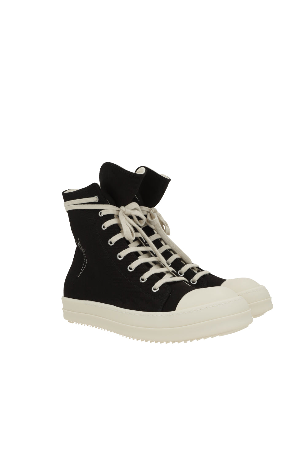 high-top sneakers in denim