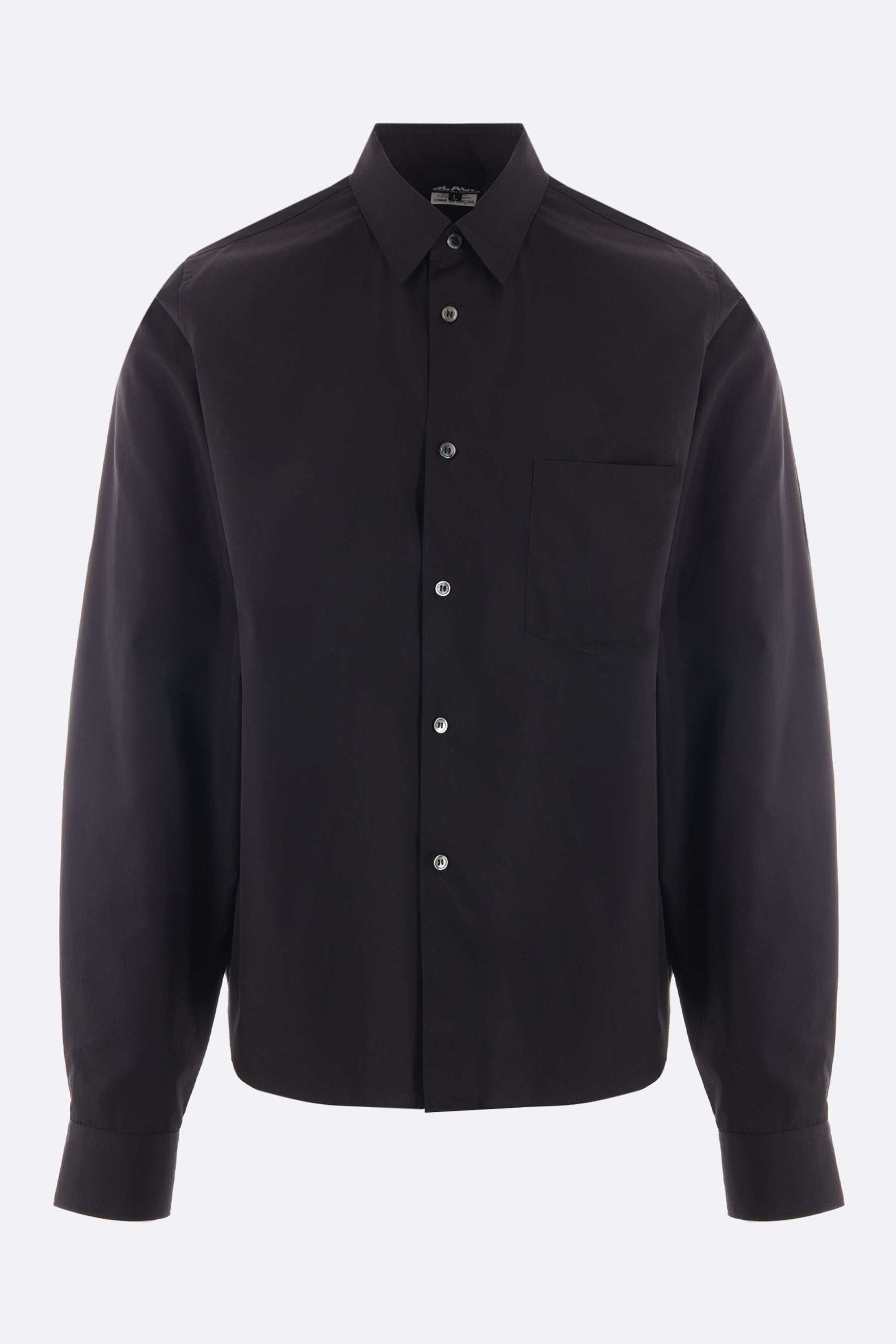 poplin shirt with cut-out details
