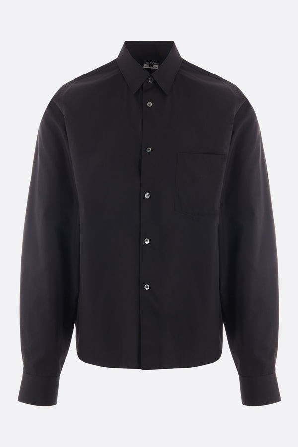 poplin shirt with cut-out details