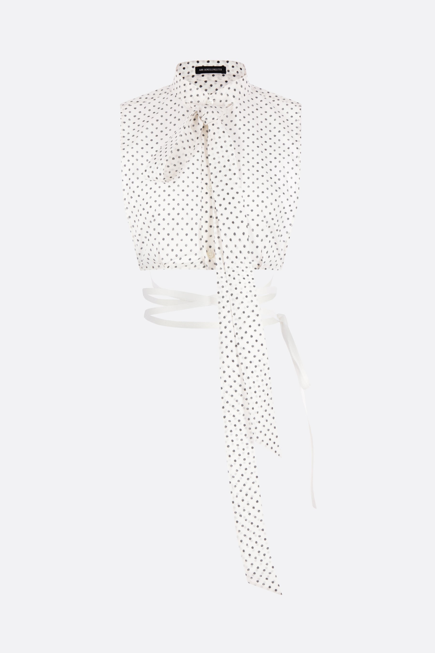 Cyra cropped top in polka dot cotton