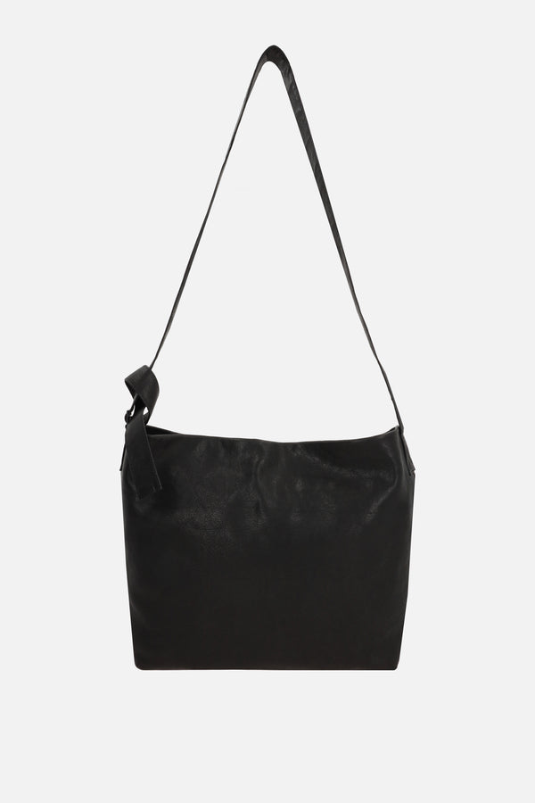 Runa medium grainy leather shoulder bag