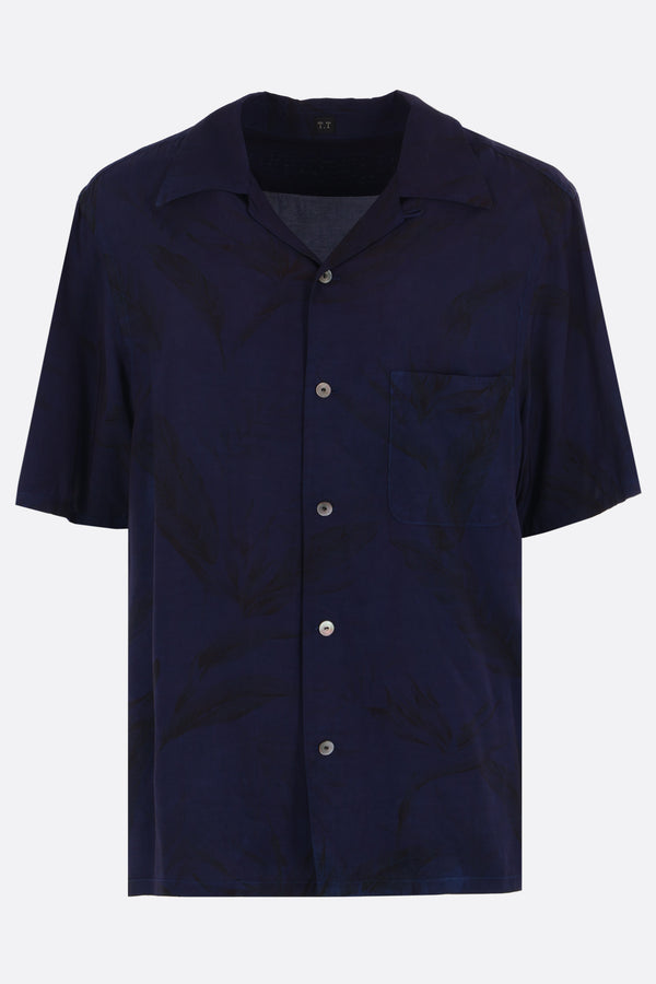 bowling shirt in printed rayon