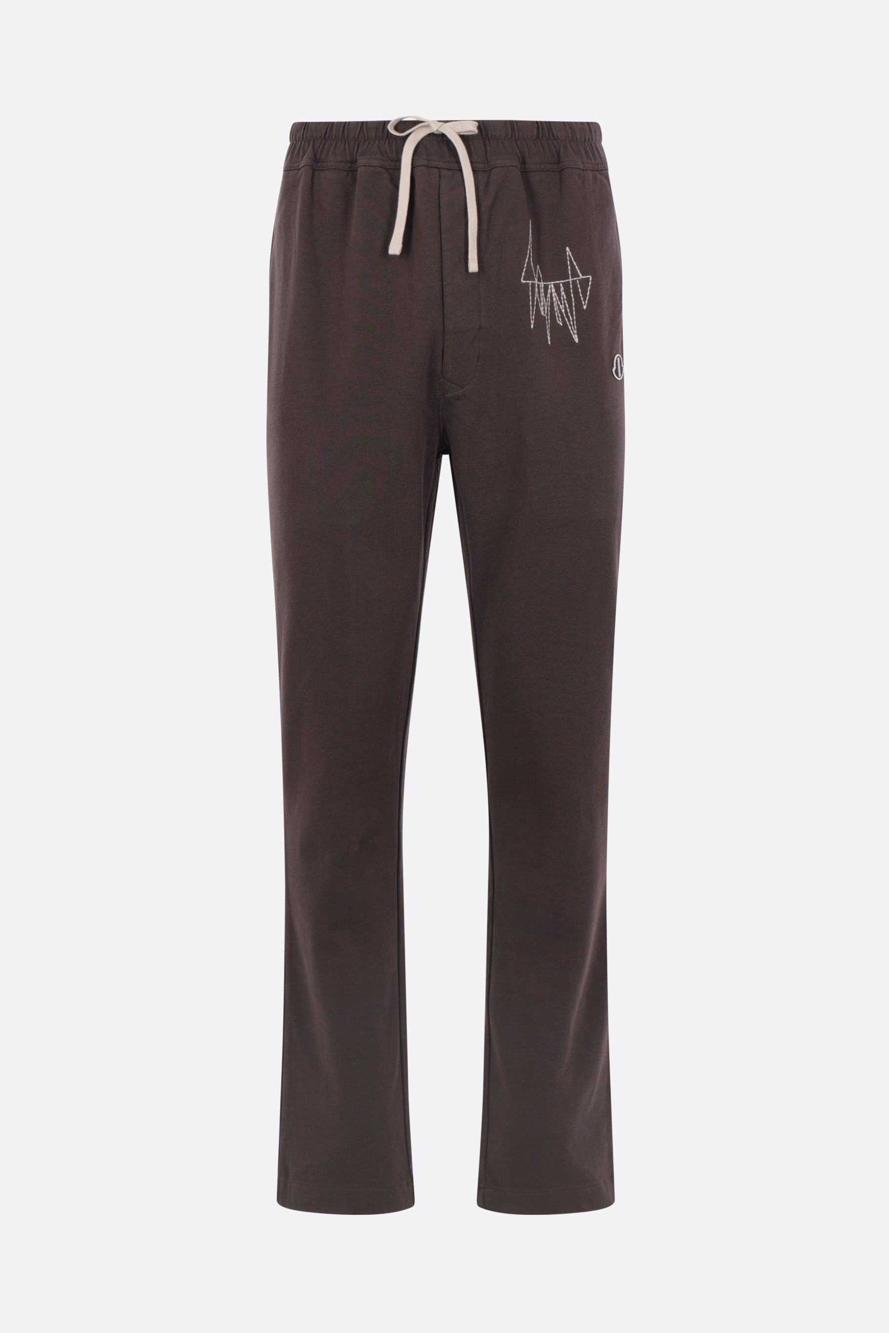 jersey joggers with logo patch