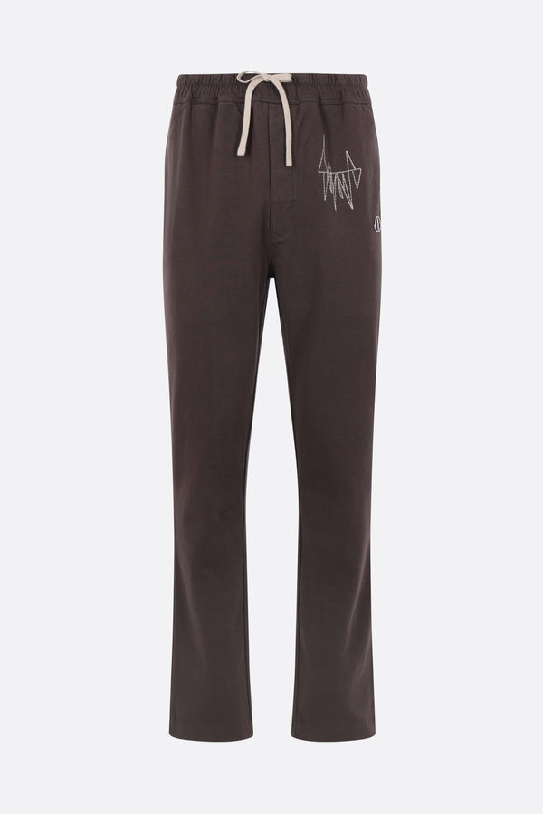 jersey joggers with logo patch