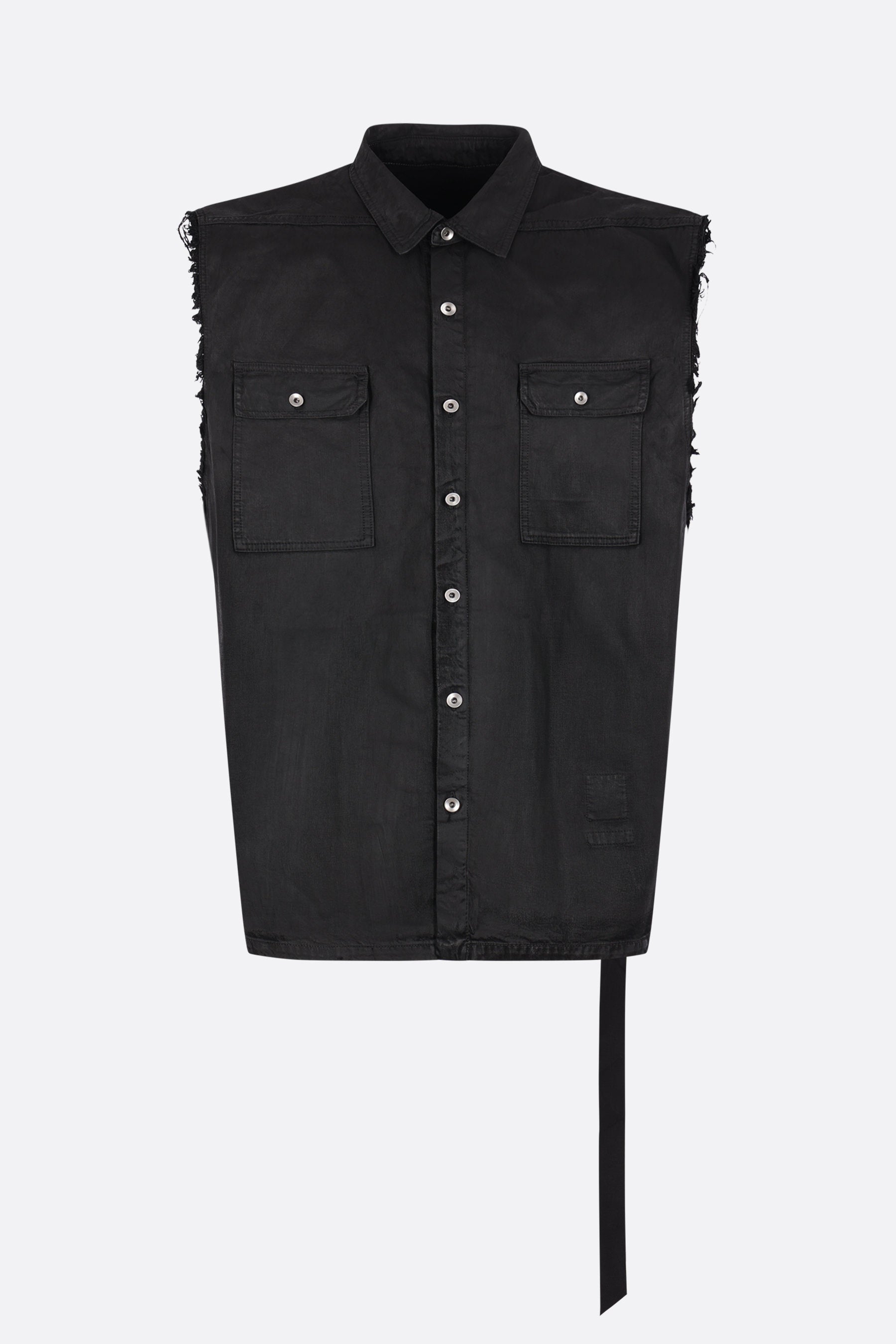 Tommy Jumbo oversized sleeveless jacket in waxed denim