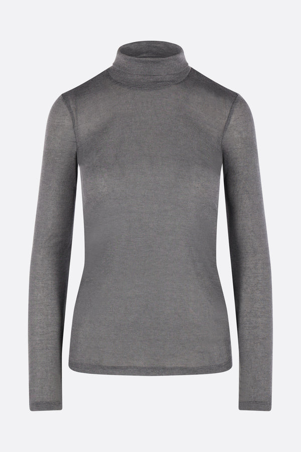 rib jersey turtleneck