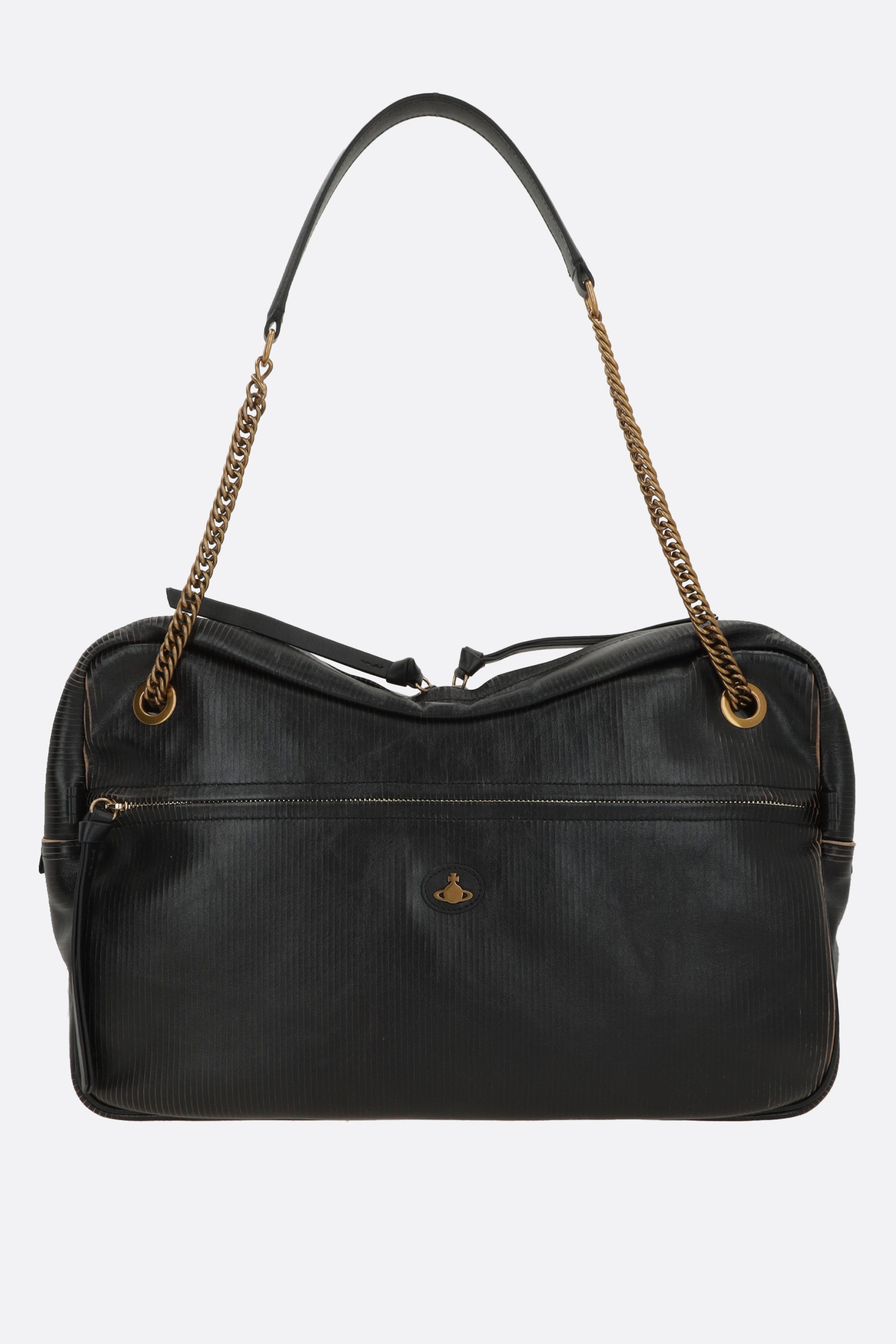 Dolce large shoulder bag in textured leather