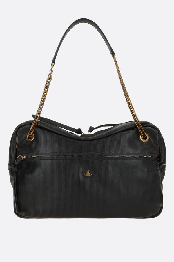 Dolce large shoulder bag in textured leather