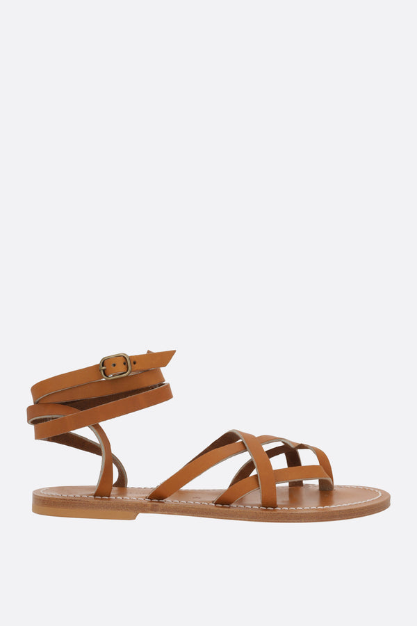 Zenobie thong sandals in smooth leather