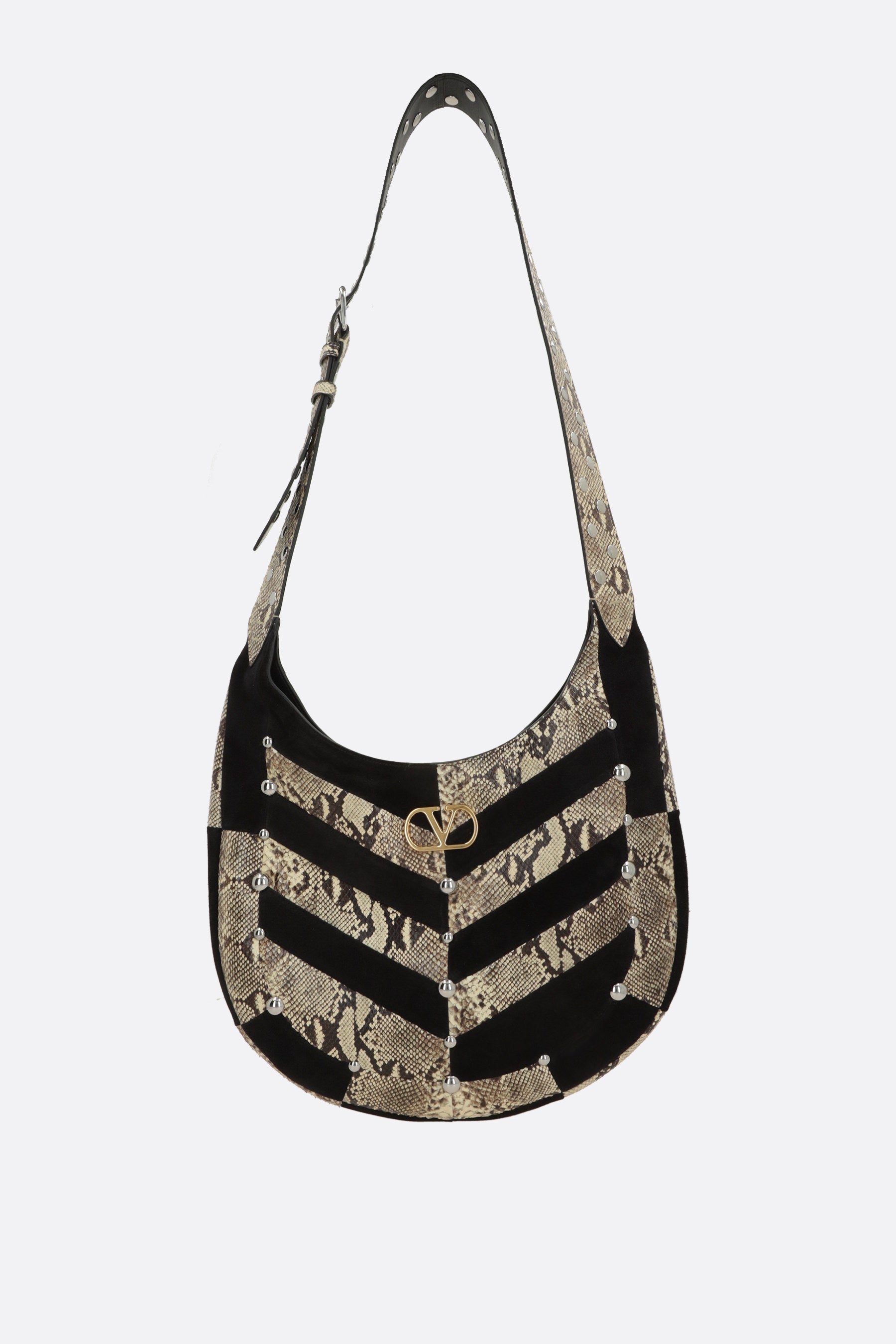 Hoboho large hobo bag in chevron nappa
