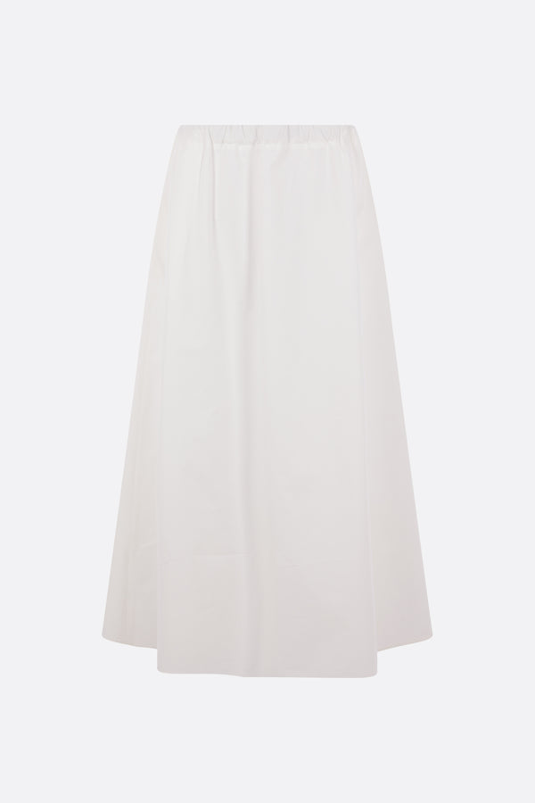 drawstring midi skirt in poplin