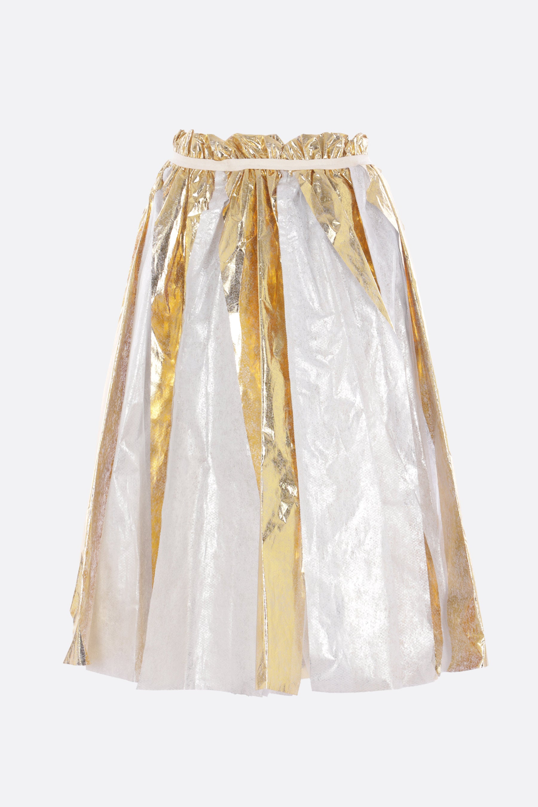 circle skirt in tulle and laminated fabric