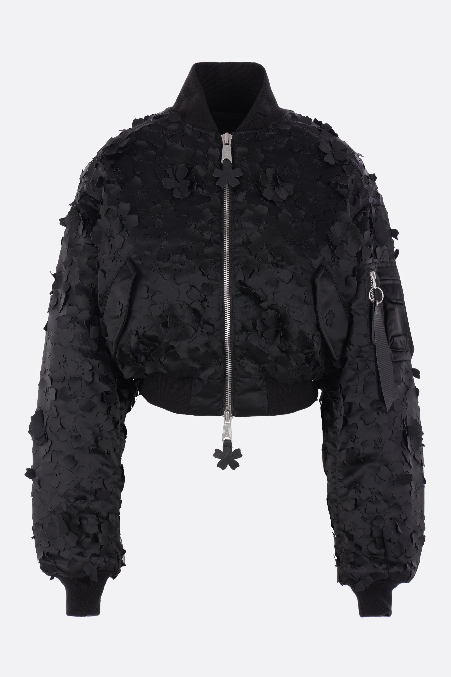 Alpha x CB MA-1 cropped padded bomber jacket in nylon