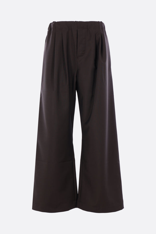 wide-leg trousers in mohair wool