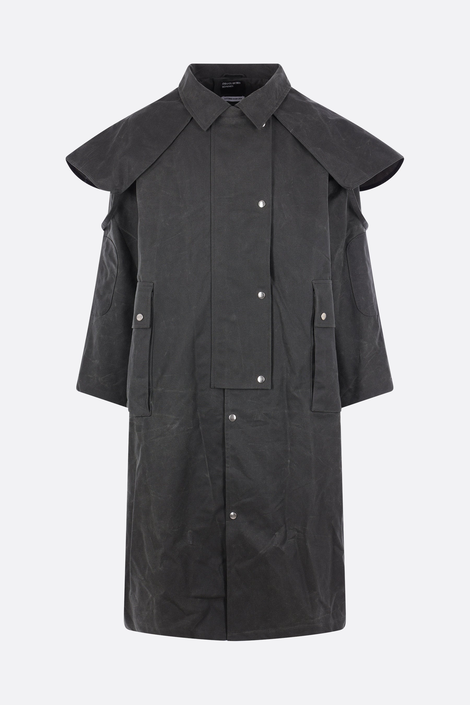 Horse trench coat in waxed canvas