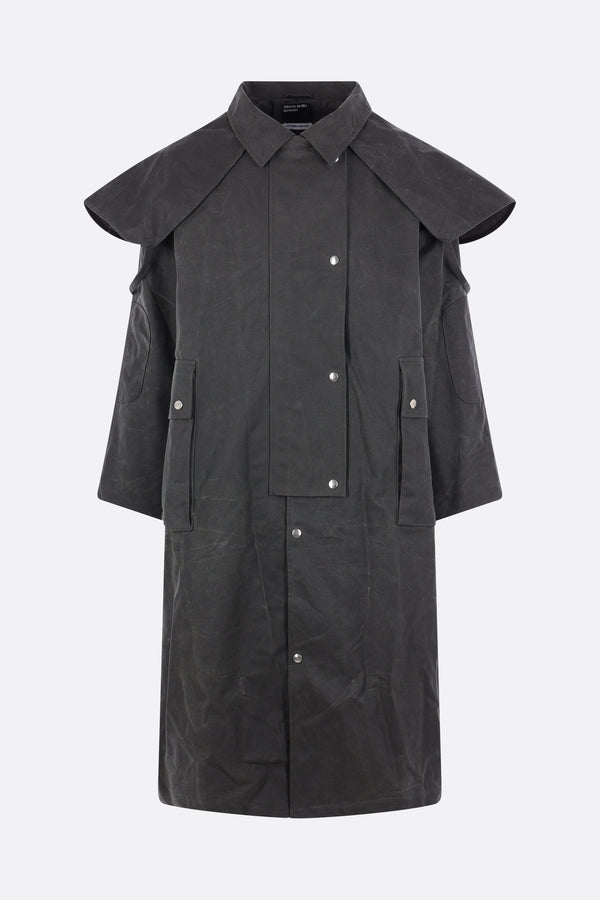 Horse trench coat in waxed canvas