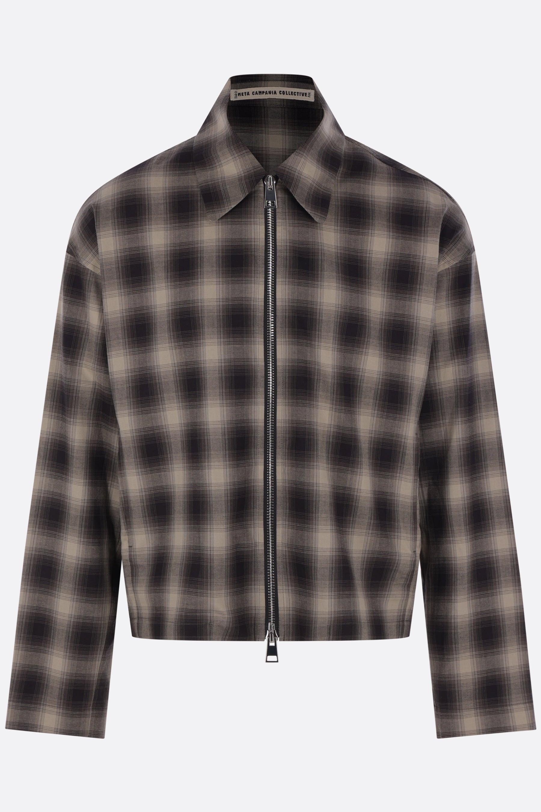 giacca-camicia full-zip Tino in cotone check