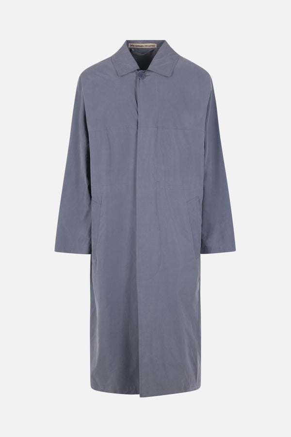 Nan single-breasted overcoat in silk