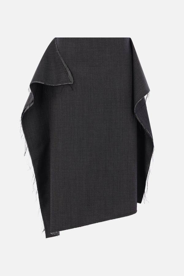 Collage midi skirt in mohair wool