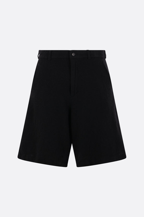 wool blend shorts with pocket lining