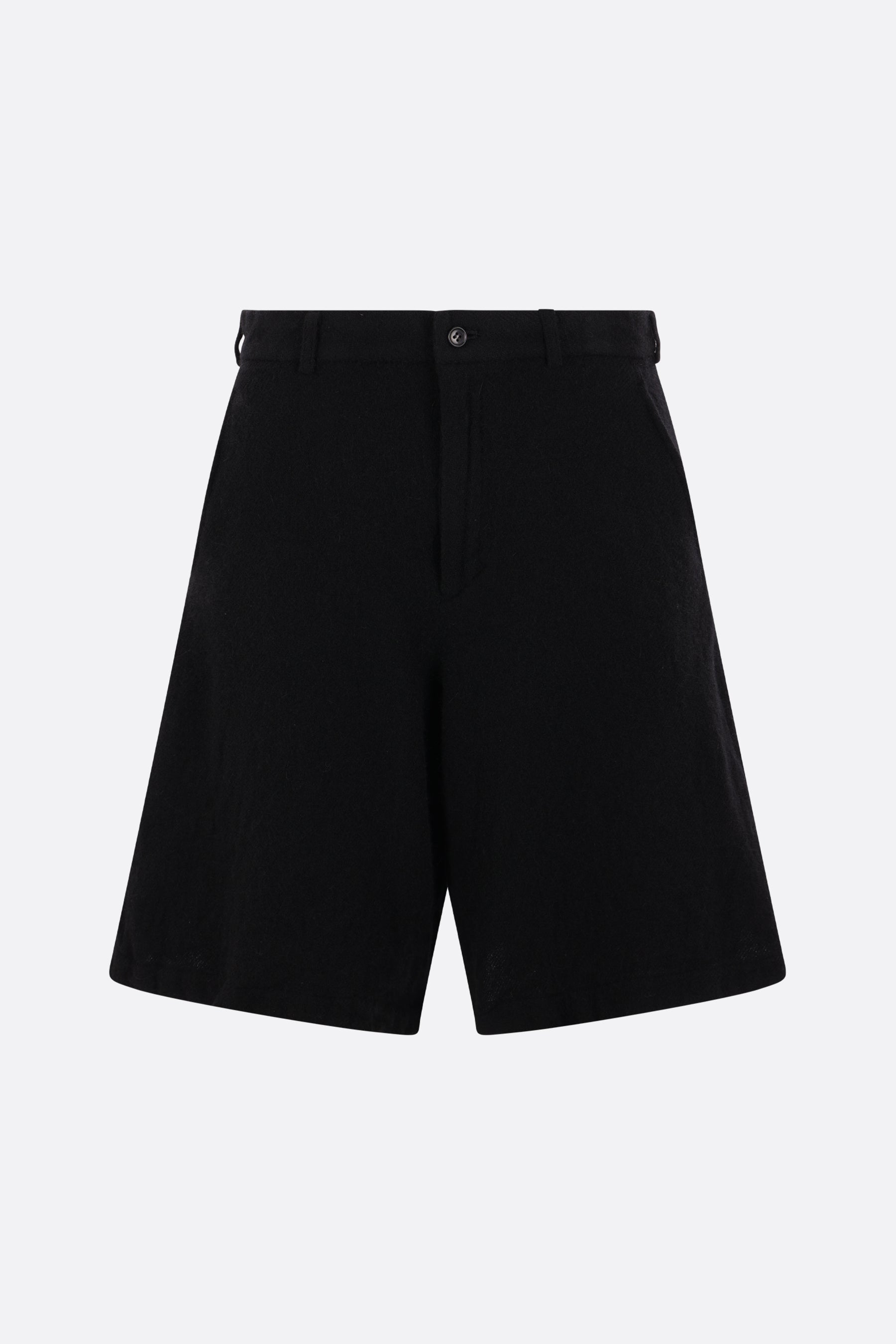 wool blend shorts with pocket lining