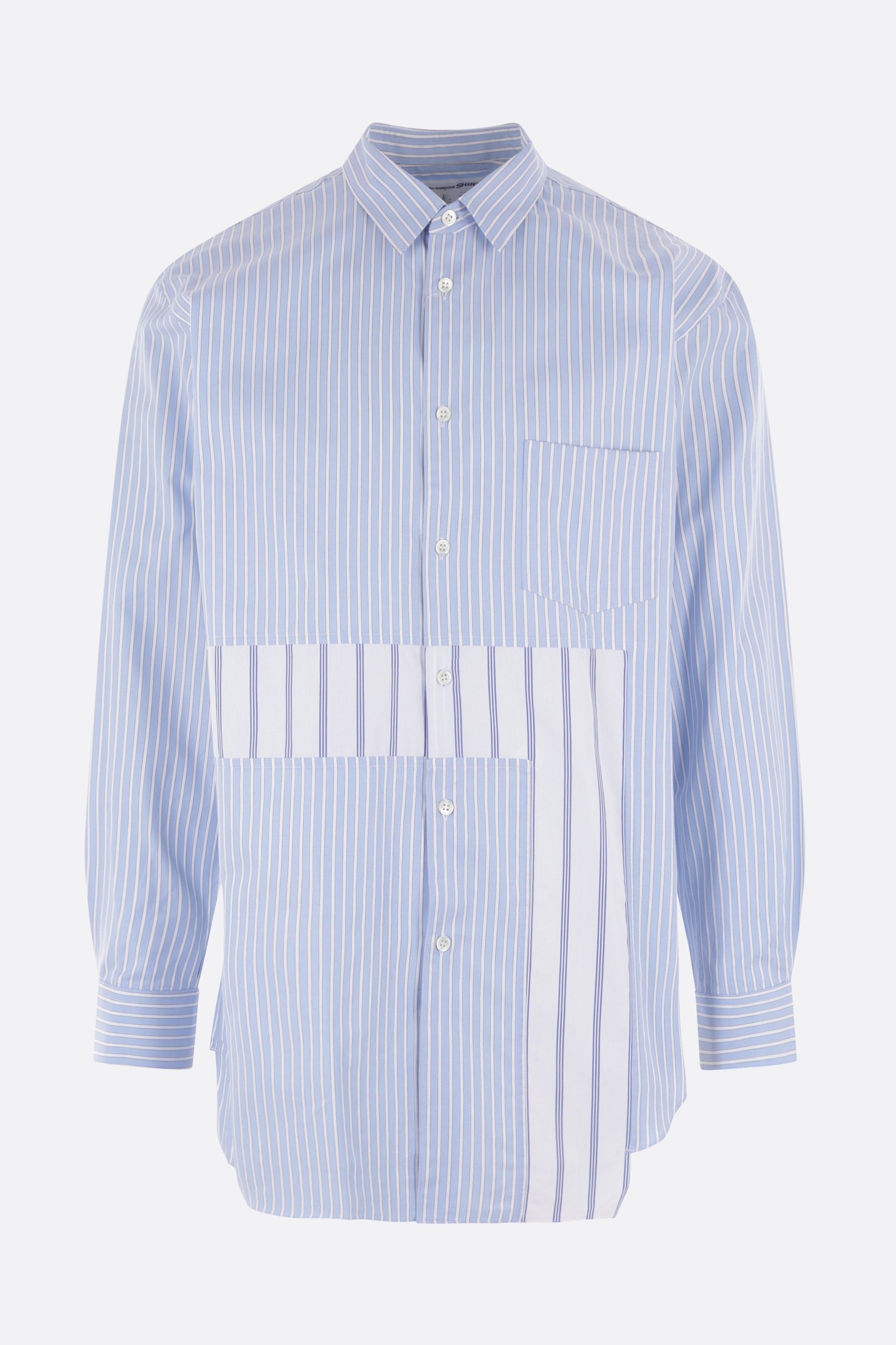 asymmetric poplin shirt