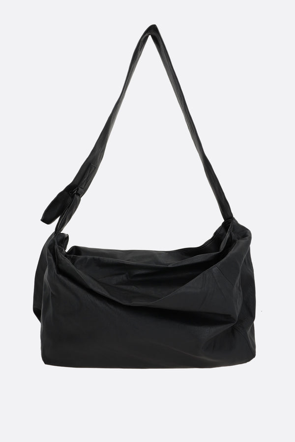 Puff crossbody bag in shiny leather