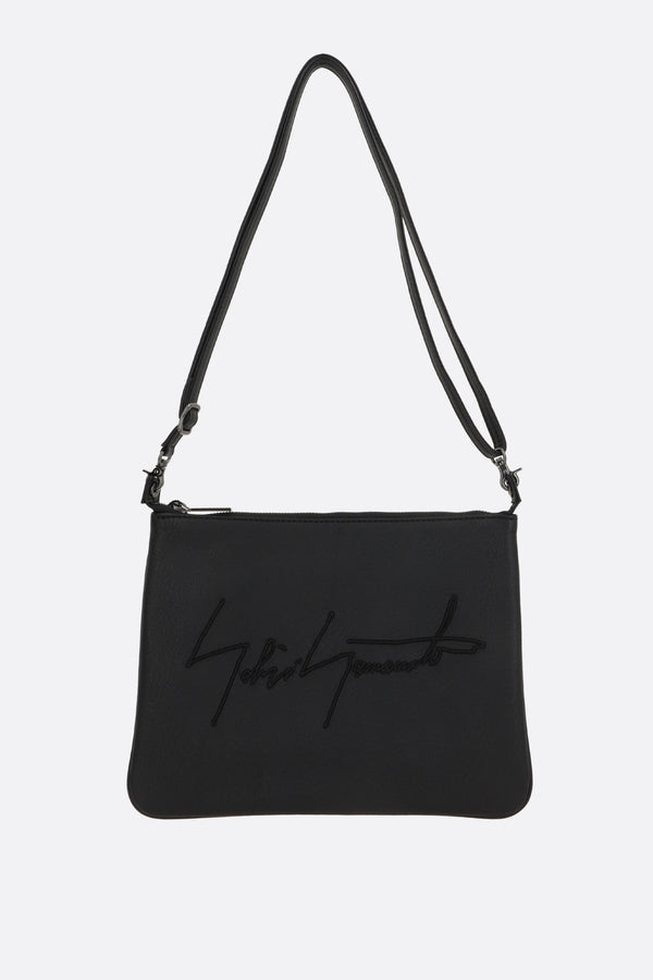 Signature crossbody bag in grainy leather