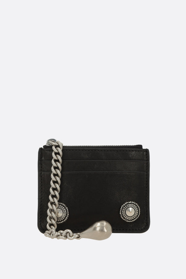 Bep small zipped card case in nappa