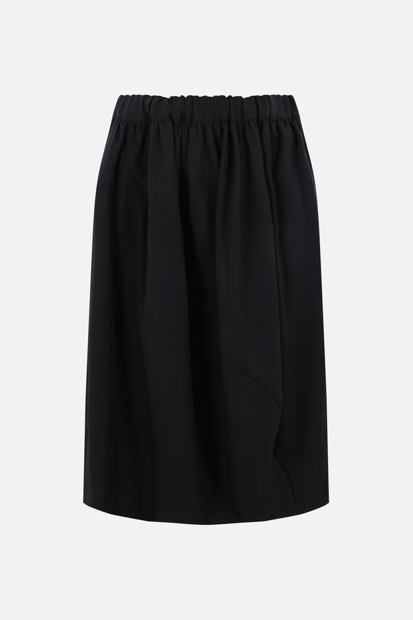 gabardine midi skirt