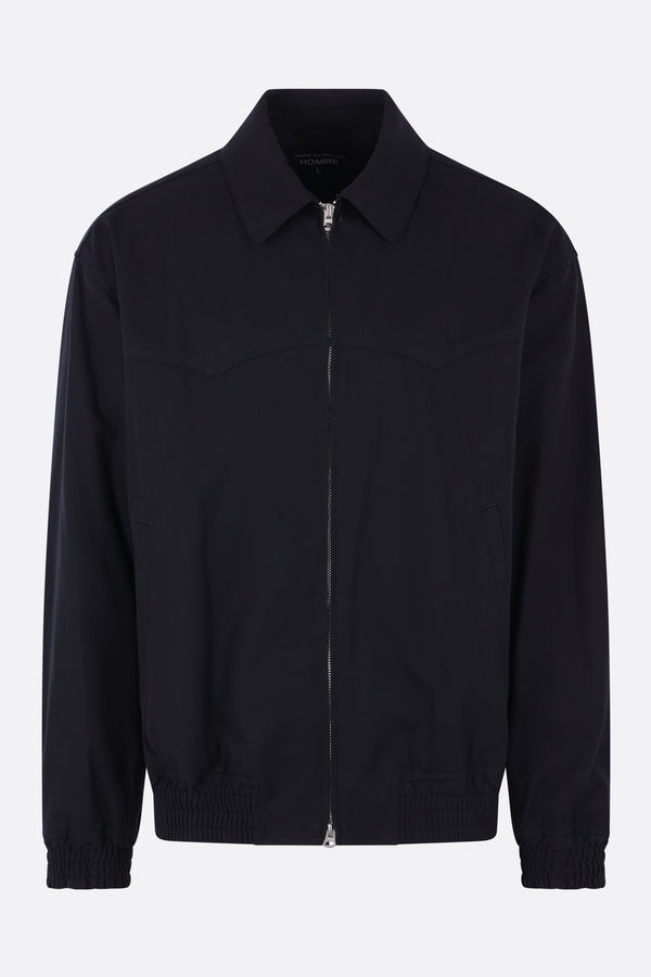 full-zip jacket in gabardine