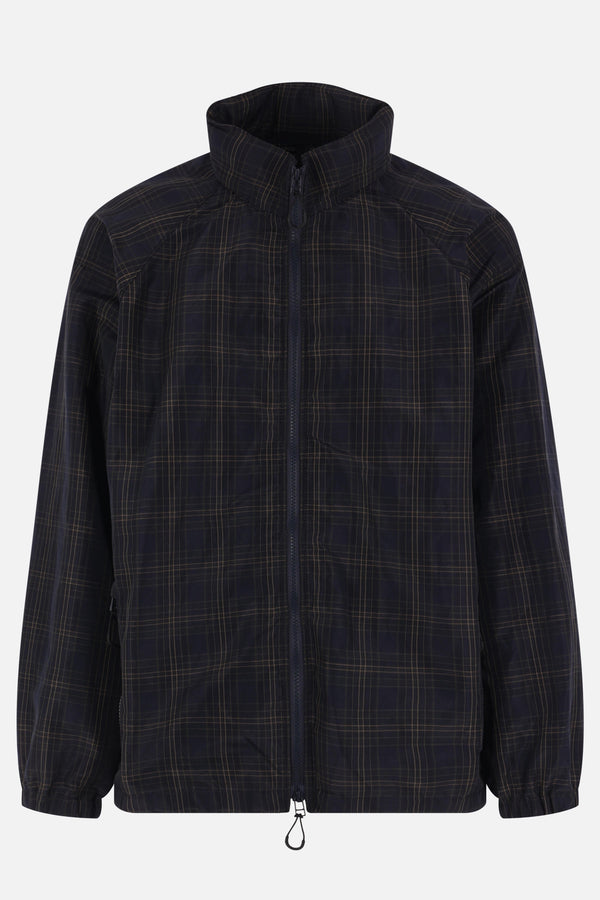 check technical linen jacket