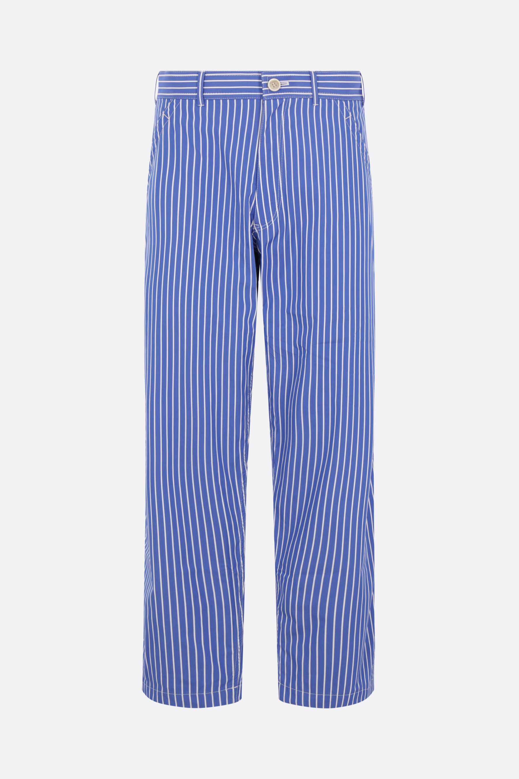 pantalone in popeline a righe